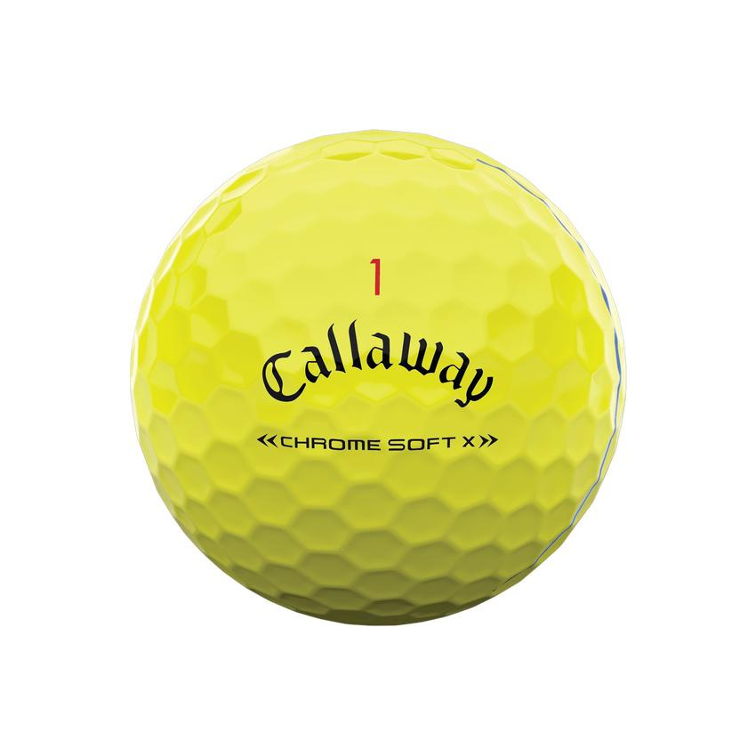 Piłki golfowe CALLAWAY CHROME SOFT X - Triple Track (jaskrawo żółte, 12 szt)