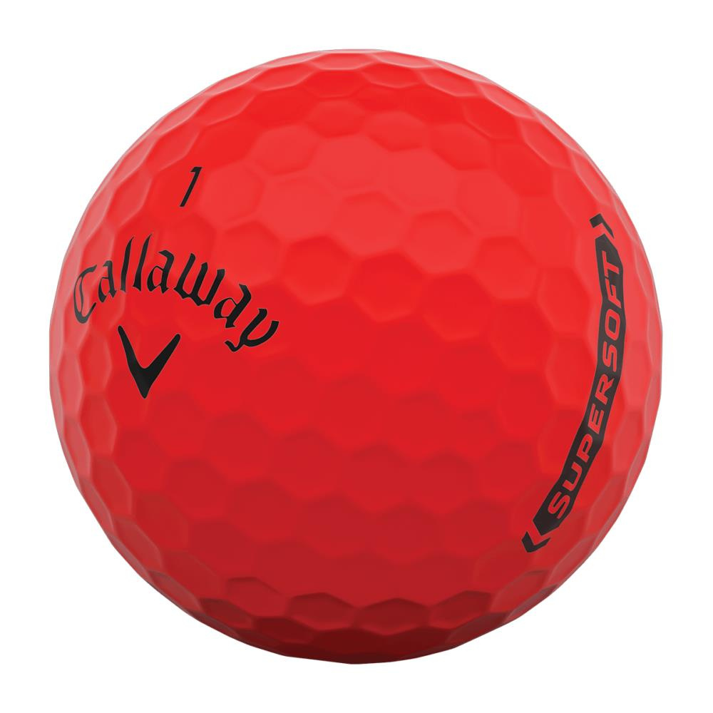 Piłki golfowe CALLAWAY SUPERSOFT 2023 (czerwony mat, 3 szt.)