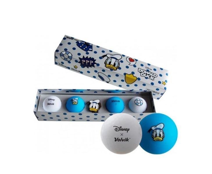 Piłki golfowe VOLVIK DISNEY DONALD PACK (zestaw 4 piłek z markerem)