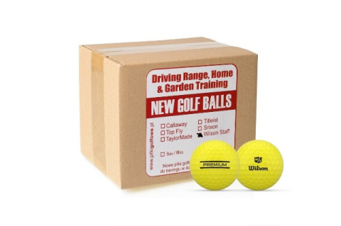 Wilson Staff Premium golf training balls (new bright yellow), driving range
