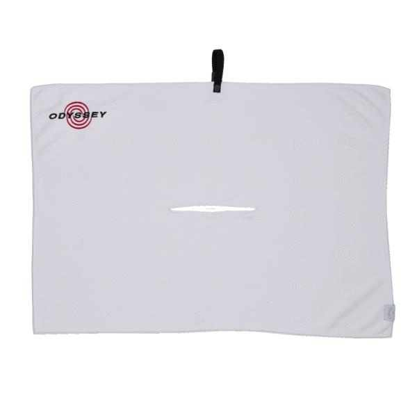 Ręcznik do kijów golfowych Callaway + Odyssey Microfibra (biały, 76 x 50 cm)
