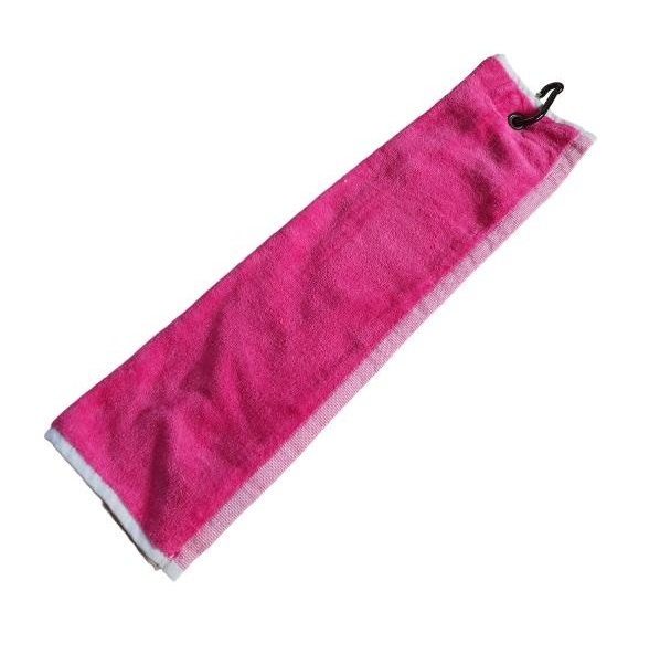 Ręcznik do kijów golfowych TOMA GOLF Event Tri Fold, różowy, wymiary 50x38 cm