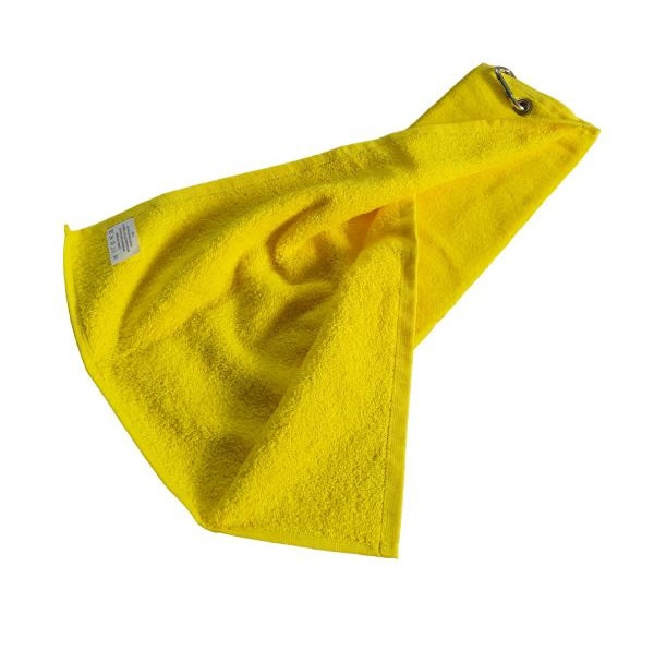 Ręcznik do kijów golfowych TOMA GOLF Event Tri Fold, zółty, wymiary 50x38 cm