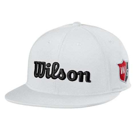 Wilson FLAT BRIM Junior golf cap (white for children and teenagers)