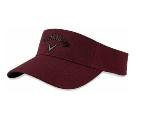 Callaway Golf sun visor with 3D logo, liquid metal (burgundy and black)