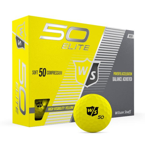 Piłki golfowe Wilson Staff 50 Elite (Fifty Elite), żółte, 12 szt.