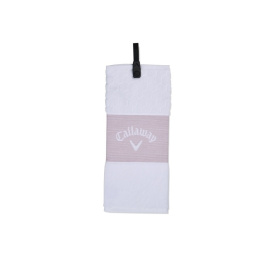 Ręcznik do kijów golfowych Callaway Tri-Fold (biało-różowy, 40x53 cm)