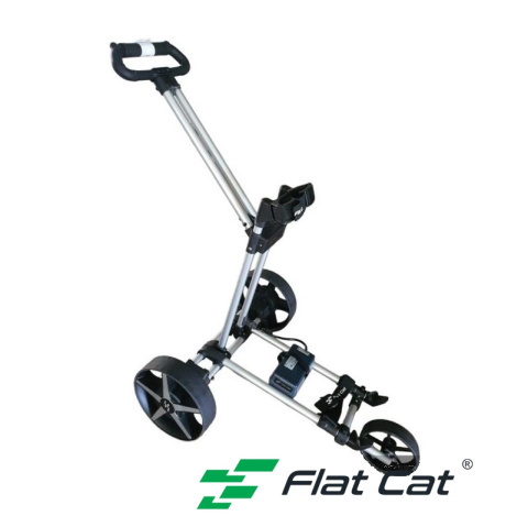 Elektryczny wózek golfowy FLAT CAT Touch Tigerline, składany na płasko (srebrny)