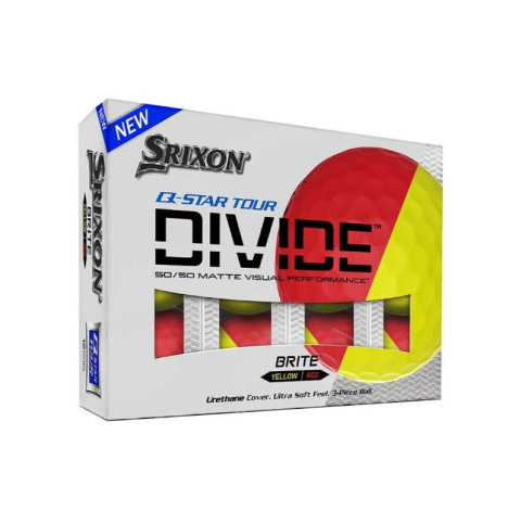 Piłki golfowe SRIXON Q-STAR TOUR DIVIDE (żółto-czerwone, 12 szt)