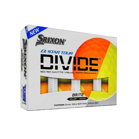 SRIXON Q-STAR TOUR DIVIDE golf balls (yellow-orange, 12 pcs)