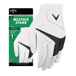 CALLAWAY WEATHER SPANN MLH golf gloves (artificial leather, white, size S)