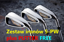 Zestaw kijów ironów do golfa Wilson Staff D9 (stalowy shaft) 5-PW + putter Wilson Infinite za FREE