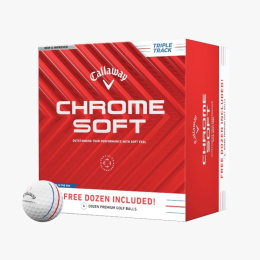 Piłki golfowe CALLAWAY CHROME SOFT 2024 (białe, TripleTrack, 36 szt plus 12 szt. za free)