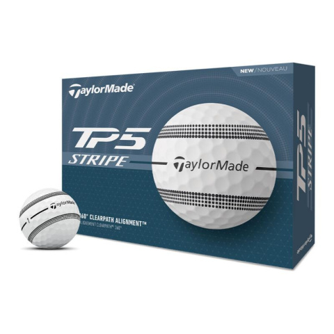 Piłki golfowe TAYLOR MADE TP5 Stripe, model 2024 (białe, 12 szt.)