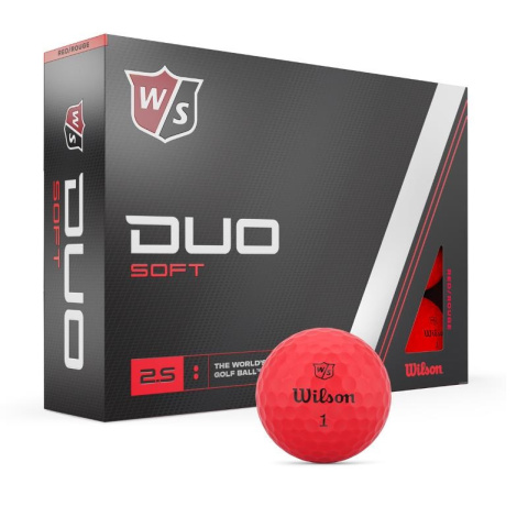 Wilson Staff Duo Soft golf balls (matt red, 12 pcs.)