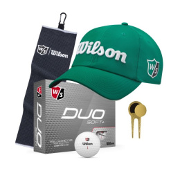 Golfer Gift Set, Wilson E01, Hat, Balls, Towel and Pitchfork