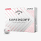 Piłki golfowe CALLAWAY SUPERSOFT Splatter 360, model 2025 (biało-czerwone, 12 szt)