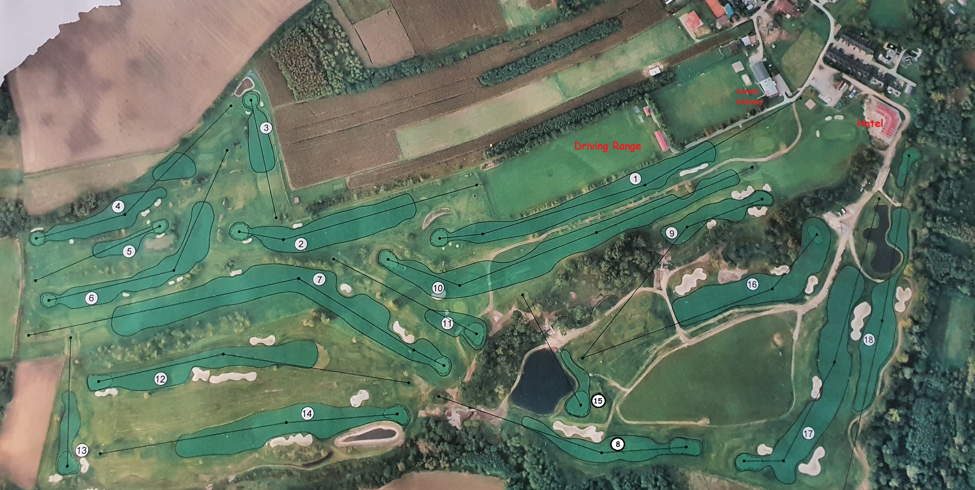 Plan pola golfowego w Ochmanowie (Kraków-Golf)