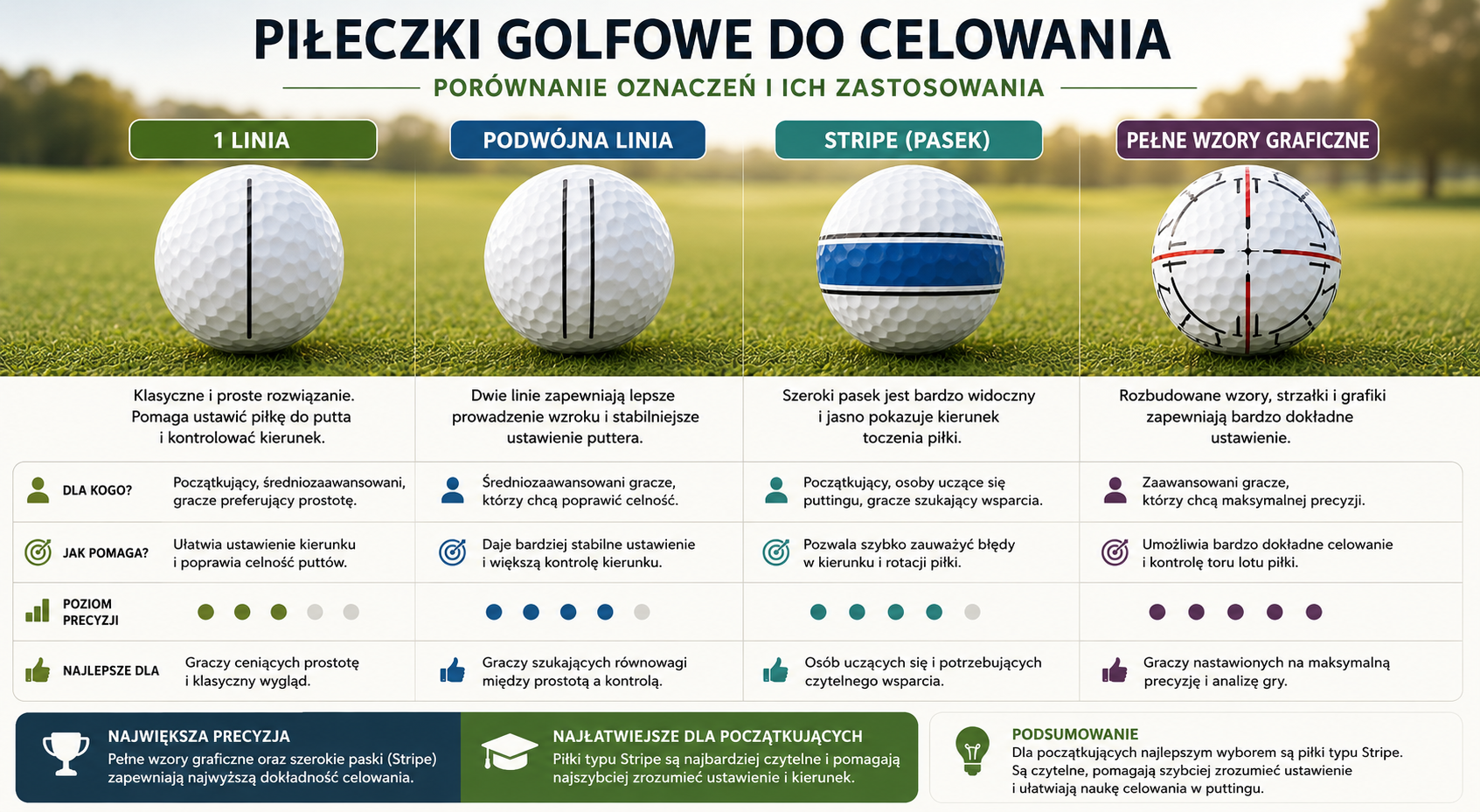 Jakie oznaczenie na piłce golfowej wybrać?